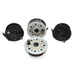 REELS & SPOOLS: (4) Pair of Scientific Anglers System Two bar stock alloy fly reels, both size 8/