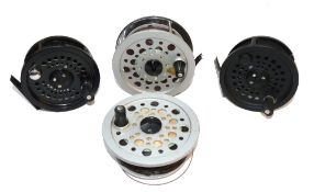 REELS & SPOOLS: (4) Pair of Scientific Anglers System Two bar stock alloy fly reels, both size 8/