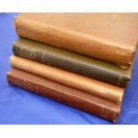 4 x Volumes by Skues, GEM - "Side Lines, Side Lights & Reflections" 1st ed, brown cloth binding,