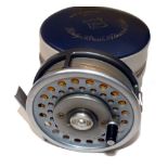 REEL: Hardy Marquis 8/9 Multiplier alloy fly reel, black handle, quick release drum backplate