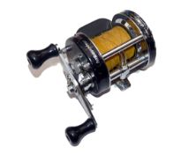 REEL: Abu Ambassadeur 6600C black multiplier reel, 3 screw end plate, level wind, twin black