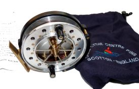 REEL: Chris Lythe Centrepin The Spitfire Aerial match reel, 4" polished drum, 6 spoke with tension