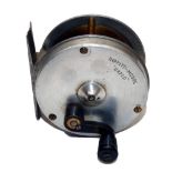 REEL: Fine and rare Reffitt-Moore Rapid alloy geared multiplier reel, 2.6" diameter casing, curved