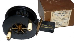 REEL: Ex Graham Turner collection, Allcock's Sea Aerial model 8916, 4" diameter wide drum Bakelite