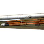 ROD: Hardy The Deluxe 9' 3 piece Palakona trout fly rod, No.H20608, burgundy whipped low bridge