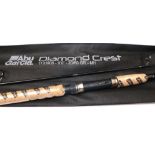 ROD: Abu Garcia Diamond crest  9' 2 pce carbon spinning rod, new with wrapped cork handle, casting