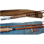 RODS: (2) J S Sharpe of Aberdeen by Farlow The Scottie. 9'6" 2 piece impregnated cane fly rod,