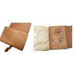 WALLET: Fine Hardy Brothers Alnwick pigskin fly wallet, 6"x4.5", leather strap/buckle, internally