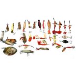 LURES: (30) Collection of Abu Sweden lures incl. 4 x Virveln spiral lures in silver and gold,