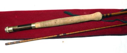 ROD: Rare Bruce & Walker Hexagraph Trout Traditional fly rod, 9ft 2pc, cane coloured carbon, line