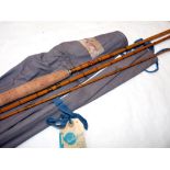 ROD: Martin James of Redditch The WMJ 10' 3 piece split cane trout fly rod, red agate butt/tip