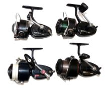 REELS: (4) Collection of 4 Mitchell spinning reels, 300A with gold text, red gasket and spool