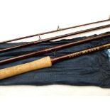 ROD: Daiwa Kevlar Carbon 17'2" salmon fly rod, line rate 10/12, burgundy woven blank, rewhipped butt