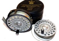 REEL & SPOOL: Hardy LRH Lightweight alloy fly reel, U shaped line guide, 3 pillar model, 2 screw