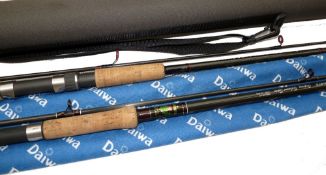 RODS: (2) Scottish Daiwa Graphite Osprey Spin 11' 2 piece rod in fine condition, casting weight 10-