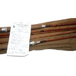 RODS: (2) Pair Foster of Ashbourne split cane game rods with Fosters receipt of purchase, second