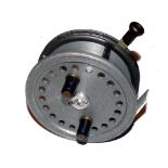 REEL: Hardy Silex Superba 4" alloy drum casting reel, twin black handles, 2 screw latch, casting