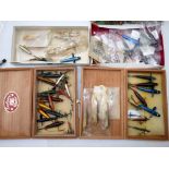 LURES: (Qty) Collection of salmon Devon fishing lures in wood and alloy, 1.5" to 3" long, popular