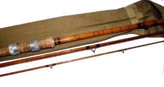 ROD: Early B James & Son Ealing London The Avocet 11' 3 piece Avon river rod, burgundy close