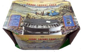 BARBECUE: Cadac Safari Chef barbecue, new stock in makers box, metal reversible grill and stoke,