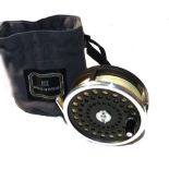 REEL: Hardy Marquis Salmon No1 alloy fly reel in fine condition, U shaped line guide, correct smooth