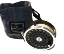 REEL: Hardy Marquis Salmon No1 alloy fly reel in fine condition, U shaped line guide, correct smooth