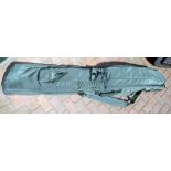 CARP HOLDALL: A Giant brand  fully padded carp holdall for rod to 13' two section, multi pocket reel