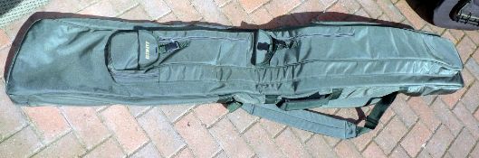 CARP HOLDALL: A Giant brand  fully padded carp holdall for rod to 13' two section, multi pocket reel