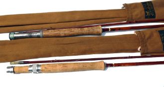 RODS: (2) J S Sharpe of Aberdeen the Eighty Eight, impregnated cane fly rod, 8'8", 2 piece, line