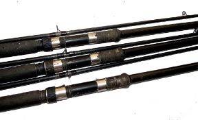 RODS: (3) Set of three 12' 2 piece North Western?, carbon long range pike/carp rods, 2.75lb TC,