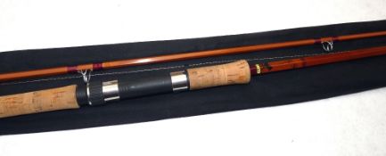 ROD: JS Sharpe of Aberdeen The Scottie 9'3" 2 piece impregnated cane salmon spinning rod, in fine