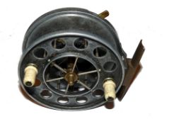 REEL: Allcock Aerial 4" wide drum alloy trotting reel, model T950/T10, 6 spoke with tension