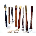 PRIESTS (8): Collection of 8 vintage and classic wood and metal trout & salmon priests, various