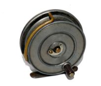 REEL: Hardy Sunbeam 3.25" alloy dry fly reel, black handle, horseshoe drum latch, brass Bickerdyke