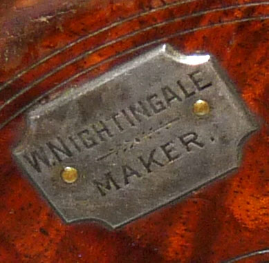 REEL & CASE: Ex rare c1900s William Nightingale Maker (Derby) polished mahogany and silver & - Image 2 of 5