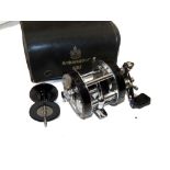 REEL: ABU Sweden Ambassadeur 5001 C black multiplier reel, smooth end plates, black handle, foot