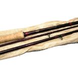 ROD: Daiwa Osprey Salmon 16' 3 piece carbon Kevlar fly rod, line rate 11/12, burgundy woven blank,