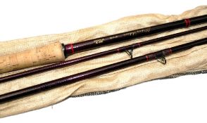 ROD: Daiwa Osprey Salmon 16' 3 piece carbon Kevlar fly rod, line rate 11/12, burgundy woven blank,