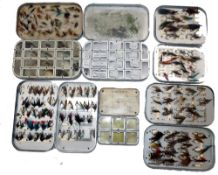 FLIES & BOXES: (6) Collection of 6 Wheatley alloy fly boxes, comprising of 2 x 16 compartment dry