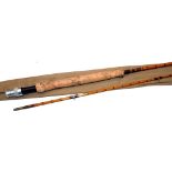 ROD: Sharpe of Aberdeen The Scottie 10' 2 piece split cane trout fly rod, burgundy close whipped low