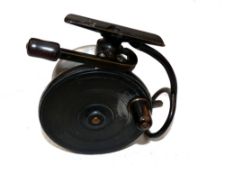 REEL: Malloch of Perth 4" alloy side casting reel, fitted with Malloch's Patent Gibbs lock lever