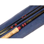 ROD: Bruce & Walker Expert 15', 3 pce salmon fly rod, line rate 9/11, grey blank whipped burgundy,