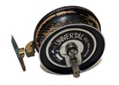 REEL: The Universal Reel Patent 642282 alloy side caster, 3.5" diameter drum front plate, knurled