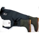 WADERS: Pair of new stock Behr Angelsport Neoprene thigh waders, Euro 45, UK10, Cleated soles,