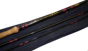 ROD: Bruce & Walker "CFR Salmon Fly Rod" 15' 3 piece carbon, burgundy whipped snake guides, line