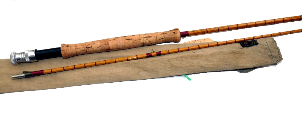 ROD: Hardy The Pope 10' 2 piece Palakona trout fly rod, No.H55575, line rate 7, burgundy close