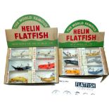 LURES: (18) Two Helin Flat Fish counter display boxes holding 12 x sizes X5 and 6 x size S3 plug