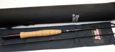 ROD: Bruce & Walker Powerlite 9' 2 piece carbon trout fly rod in new condition, hand built, DT