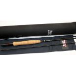 ROD: Bruce & Walker Powerlite 9' 2 piece carbon trout fly rod in new condition, hand built, DT