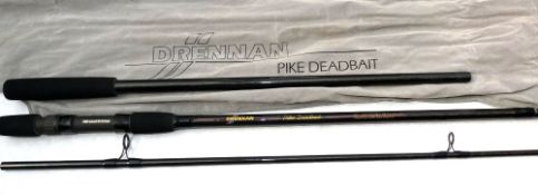ROD: Drennan Pike Deadbait Rod 12' 2 piece with detachable butt, 2.5lb TC, 100% spiral graphite, SIC